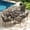 Khaki Chairs, variant on SOLAURA 7-Piece Outdoor Patio Dining Set, Textilene Dining Chairs and Metal Rectangular Table with Umbrella Hole, Outdoor Furniture Set for Garden, Backyard, Deck, or Poolside, Gray