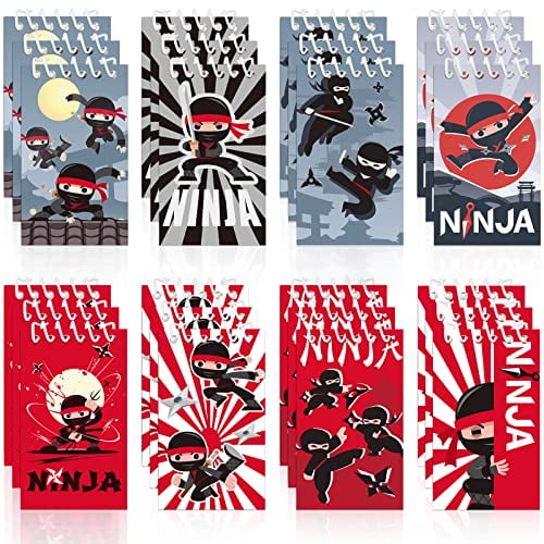 Minicuadernos Henoyso Ninja Warrior Birth, 6 x 10 cm, 24 unidades