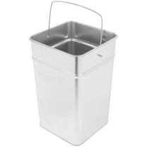 MLINS  Stainless Steel Bucket Garbage with Handle Can Rubbish Trash