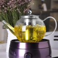 thumbnail image 3 of LUXU Glass Teapot with Stainless Steel Infuser & Lid,Stovetop Safe 1100ml/37 oz Clear Glass Tea Kettle with Comfortable Handle,Premium Blooming and Loose Leaf Tea Maker Set, 3 of 3