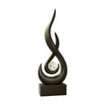 thumbnail image 2 of Estatua abstracta de fuego, artesanía, ideal como regalo, coleccionismo, escultura decorativa de arte moderno. Negro, 2 of 9