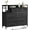 Black Willow, variant on 39" Fabric Drawer Dresser, Modern Dresser with Charging Station, Chest of Drawers with 9 Drawers and Shelf, Tv Stand Dresser for Bedroom, Living Room, Hallway, Pink
