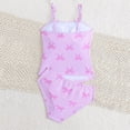 thumbnail image 5 of MEZZALL Children Swimsuit Girls Kids Two Piece Striped Bikini Swimwear With Pattern For Beachwear Holiday Summer Flower Print Bathing Suit, 5 of 8