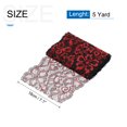thumbnail image 2 of Uxcell 7.1 Inch Wide 5 Yard Lace Ribbon Floral Pattern Black+Red Lace Trim Ribbon for Sewing Making, 2 of 5