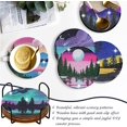thumbnail image 5 of 8 Pcs Diamond Art Painting Coasters with Holder, DIY Cup Coasters Diamond Art Kits - Diamond Art Painting Kits for Adults Kids - Wooden Coasters for Car Home Office (Landscape), 5 of 7