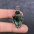 thumbnail image 2 of Seraphinite Gemstone Handmade Copper Wire Wrap Jewelry Pendant 1.97", 2 of 4