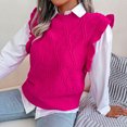 thumbnail image 6 of Odbmxy Womens Sweaters Plus Size Sweater Vests for Women Knitted Loose Sweaters, 6 of 8