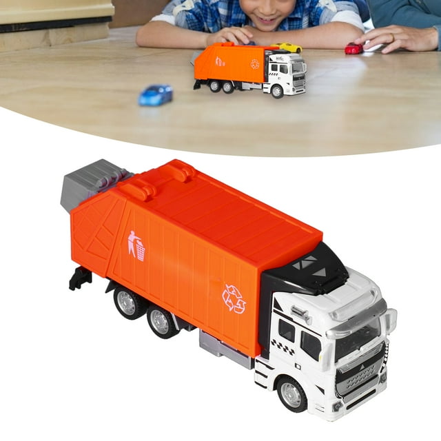 Juguete Para Camión De Reparto, Juguete Para Camión De Basura, aleación De Plástico De Empuje Hacia Atrás Para Jugar Para Niños