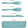 thumbnail image 2 of NETSENG Portable Utensils Set for Adults, Tableware Camping Cutlery Set for 4 People, Biodegradable Utensils, 2 of 6