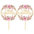 thumbnail image 1 of 2 piezas de adornos acrílicos para pasteles, adornos para postres de aniversario de bodas, adornos para pasteles ZefeiWu 8390614311244, 1 of 1