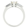 thumbnail image 4 of 2 ct Marquise Cut Natural Morganite Three-Stone Engagement Ring for Women in 18K White Gold, 4 of 5