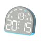 thumbnail image 5 of Reloj despertador digital de escritorio, compacto, versátil, con LED, moderno, para adultos. Gris, 5 of 9