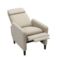 thumbnail image 5 of Modern PU Leather Recliner Chair with Adjustable Backrest,Single Sofa with Wooden Legs,Home Theater Seating with Thick Cushion and High Back for Living Room, Bedroom,Beige, 5 of 9