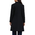 thumbnail image 3 of INSPIRE CHIC Stand Collar for Women  Mid-Long Button-Down Winter Overcoat XS Black, 3 of 6
