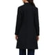 thumbnail image 3 of Abrigo de invierno de botón largo para mujer, color negro, con cuello alto y estilo chic, 3 of 6