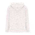 thumbnail image 7 of UAMVSH Fuzzy Fleece Hoodie for Women Plus Size Sherpa Warm Long Sleeve Hooded Pullover Comfy Plush Loungewear Sweatshirts for Winter(X-Large,White), 7 of 7