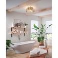 thumbnail image 4 of Golden Lighting Aenon 3-light Flush Mount in Pewter, 4 of 9