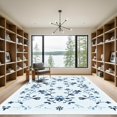 thumbnail image 2 of ODIKA 2x3 Machine Washable Non-Slip Area Rug, Traditional Navy Blue High Traffic Rug, White, 1083560, 2 of 7