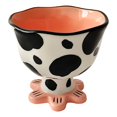 thumbnail image 2 of Taza pintada a mano Cerámica Irregular Drinkware Decoración Juego de tazas Flor Tablero de ajedrez Tulipán Taza de cerámica Soporte para pasteles Taza , vaca Baoblaze Tazas de café de cerámica, 2 of 8