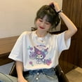 thumbnail image 5 of Kuromi T-shirt Women Cotton Fashion Tees Shirts Kawaii Sanrio Melody Cartoons Oversize Fashion Casual Clothes Streetwear Y2K Top, 5 of 23