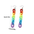 thumbnail image 4 of Minnieouse 1 par de pendientes de gota para mujer, joyería geométrica de arcoíris, Clip para oreja Ropa, zapatos y accesorios Miscelánea Gancho para la oreja NO1 Minnieouse AP011373-01, 4 of 6
