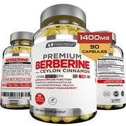 Natuspur Berberine Supplement 1400mg Capsules for Blood Sugar, Glucose, Immune System Function