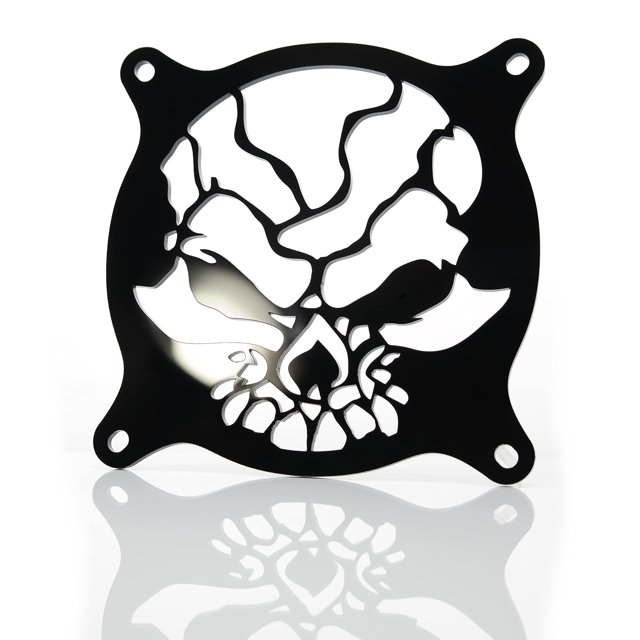Custom Acrylic Fractured Skull Computer Fan Grill 200mm