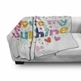 thumbnail image 3 of Saying Soft Flannel Fleece Throw Blanket, Love Text Print Made by Fun Happy Animal and Heart Kids Nursery Theme, Cozy Plush for Indoor and Outdoor Use, 50" x 60", Multicolor, by Ambesonne, 3 of 6