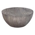 thumbnail image 1 of 36 Inch Round Coffee Table- Handcrafted Drum Shape, 1 of 13