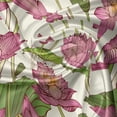 thumbnail image 7 of Ambesonne Lotus Valance & Curtain, Pink Flowers, 55"x30", Pink Ivory and Green, 7 of 7