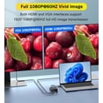 thumbnail image 3 of KSRplayer Divisor HDMI a VGA y HDMI 1 a 2, Adaptador para Dos Monitores, Convertidor de Video Full HD 1080P@60Hz para PC Laptop a Monitor VGA/HDTV/proyector – Plug & Play para Windows, Mac OS, Linux, 3 of 7