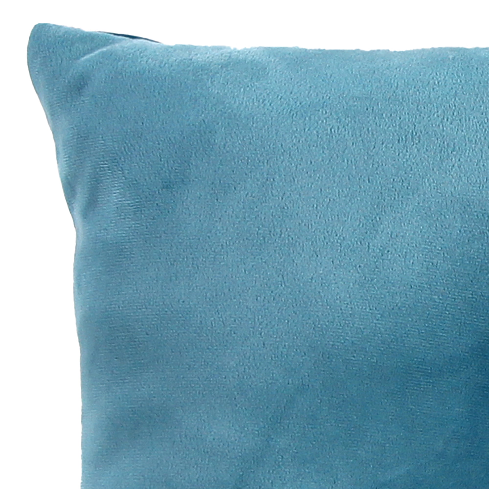 Jordan Manufacturing 18" x 18" Fairview Teal Solid Square Tufted Decorative Throw Pillow with Fabric Button