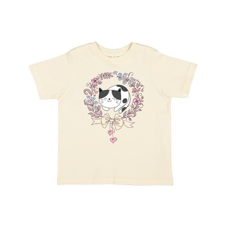 

Inktastic Cat Lover Gifts Flowered Wreath Gift Toddler Toddler Girl T-Shirt