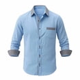 thumbnail image 3 of Guluxicc Golf Shirts for Men Button Down Long Sleeve Shirts with Pocket Classic Fit Summer Vacation Casual Outfit, 3 of 5