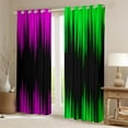 thumbnail image 2 of Ombre Curtains 30%-50% Blackout Purple Green Black Curtains & Drapes Bedroom,Gradient Geometry Striped Window Curtains,Geometric Stripes Window Treatments, 2 of 6
