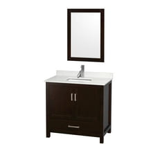 Wyndham Collection Wcs141436s-Qtz-Unsm24 Sheffield 36" Free Standing Single Basin Vanity