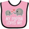 thumbnail image 3 of Inktastic Papaw Grandpa Loves Me Gift Boys or Girls Baby Bib, 3 of 4