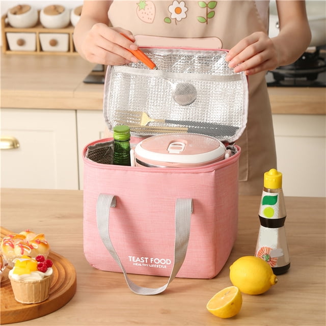Bolsa Térmica para Almuerzo, Bolsa Bento de Gran Capacidad, Bolsa de Picnic Impermeable y a Prueba de Aceite, Aislamiento Térmico para Mantener La Frescura, Organizador Espacioso, Ideal para Viajes,
