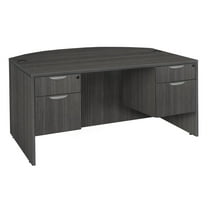 Regency Legacy 71" Bow Front Double Pedestal Desk- Ash Grey