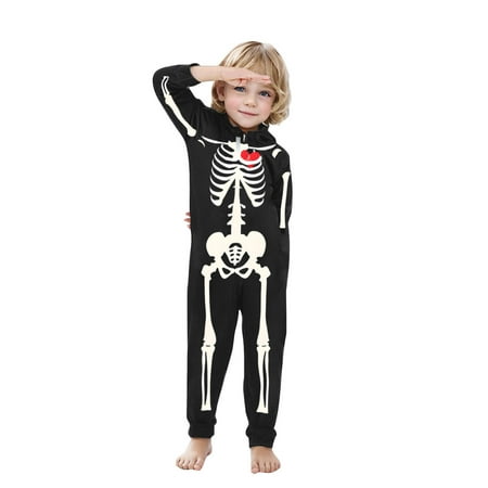 

Kalauyu Boys Girls Halloween Matching Pjs Family Sleepwear Fashion Cute Print Long Sleeved Jumpsuit Parent-child Wear Outfits (for Children)