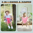 thumbnail image 3 of 2 in 1 Baby Jumper, Toddler Swing and Bouncer, Indoor Outdoor Baby Swings for Infants, Pink, 3 of 7