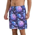 thumbnail image 2 of Logiee White Skull Flower Print Mens Swim Trunks Quick Dry Board Shorts,Breathable Hawaii Beach Shorts Swimwear Bathing Suits-Medium, 2 of 6