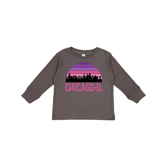 Inktastic Chicago Gifts Souvenirs for Kids Girls Long Sleeve Toddler T-Shirt