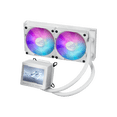 thumbnail image 3 of ASUS ROG Ryujin III 240 ARGB WHT all-in-one liquid CPU cooler with 240mm radiator. Asetek 8th gen pump, 2x magnetic 120mm ARGB fans (Daisy Chain design), 3.5” LCD display, 3 of 5