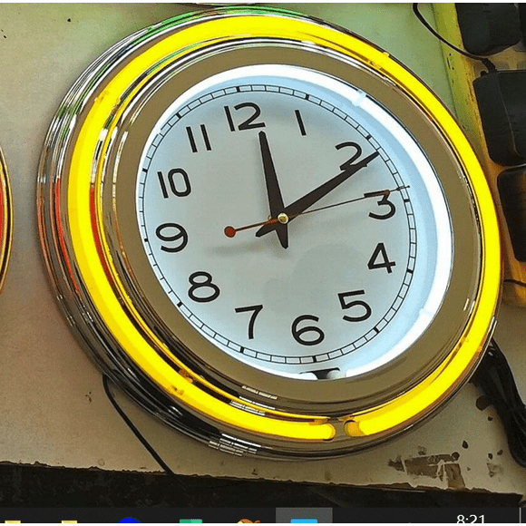 Neon Wall Clocks