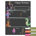 thumbnail image 1 of Cohas Monster Theme Birthday Milestone Chalkboard, 9 by 12 inches, 3 Bright Markers, 1 of 5