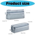 thumbnail image 3 of Large Capacity Pencil Case 2 Compartment Travel Pencil Organiser Bag Light Weight See Through Pencil Pouches for Student, 3 of 9