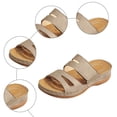 thumbnail image 7 of Orthopedic Sandals for Women with Arch Support Casual Summer Slip on Platform Slides Lightweight Cushioned Low Wedge Walking Shoes White Size 9.5, 7 of 7