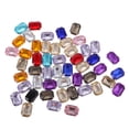 thumbnail image 1 of AMLESO 50pcs 13 * 18mm Rectangle Acrylic Rhinestone Button Multicolor for Diy Craft, 1 of 8