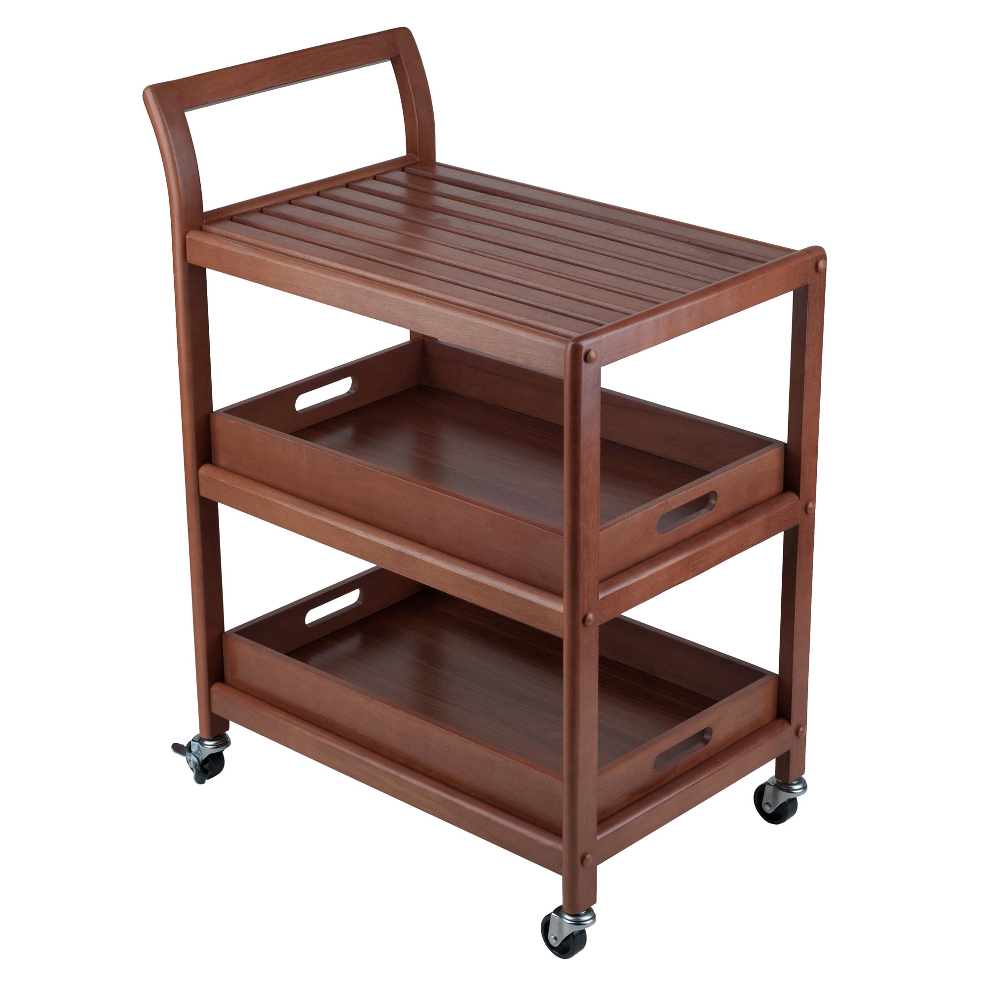 Photo 1 of Albert Entertainment Cart Walnut - Winsome----INTERNALLY FACTORY SEALED 